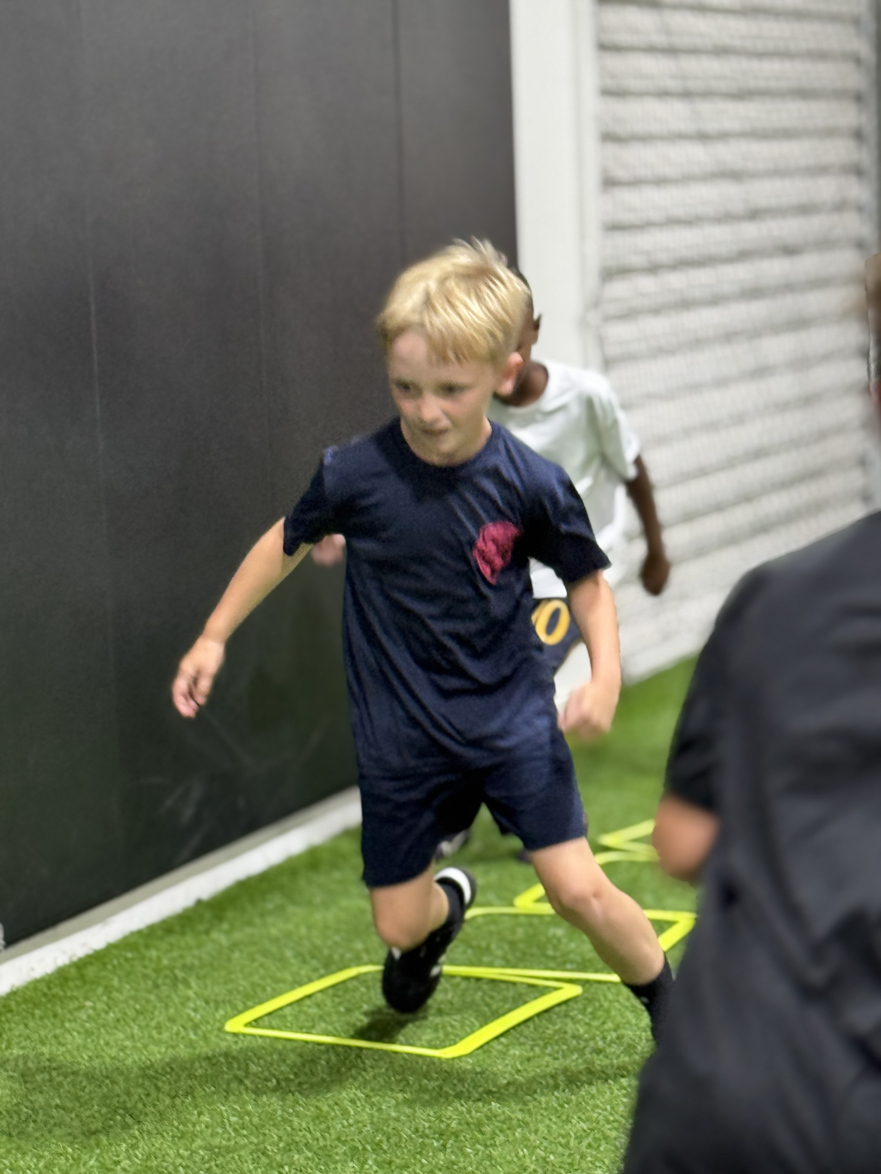 Player doing ladder drill