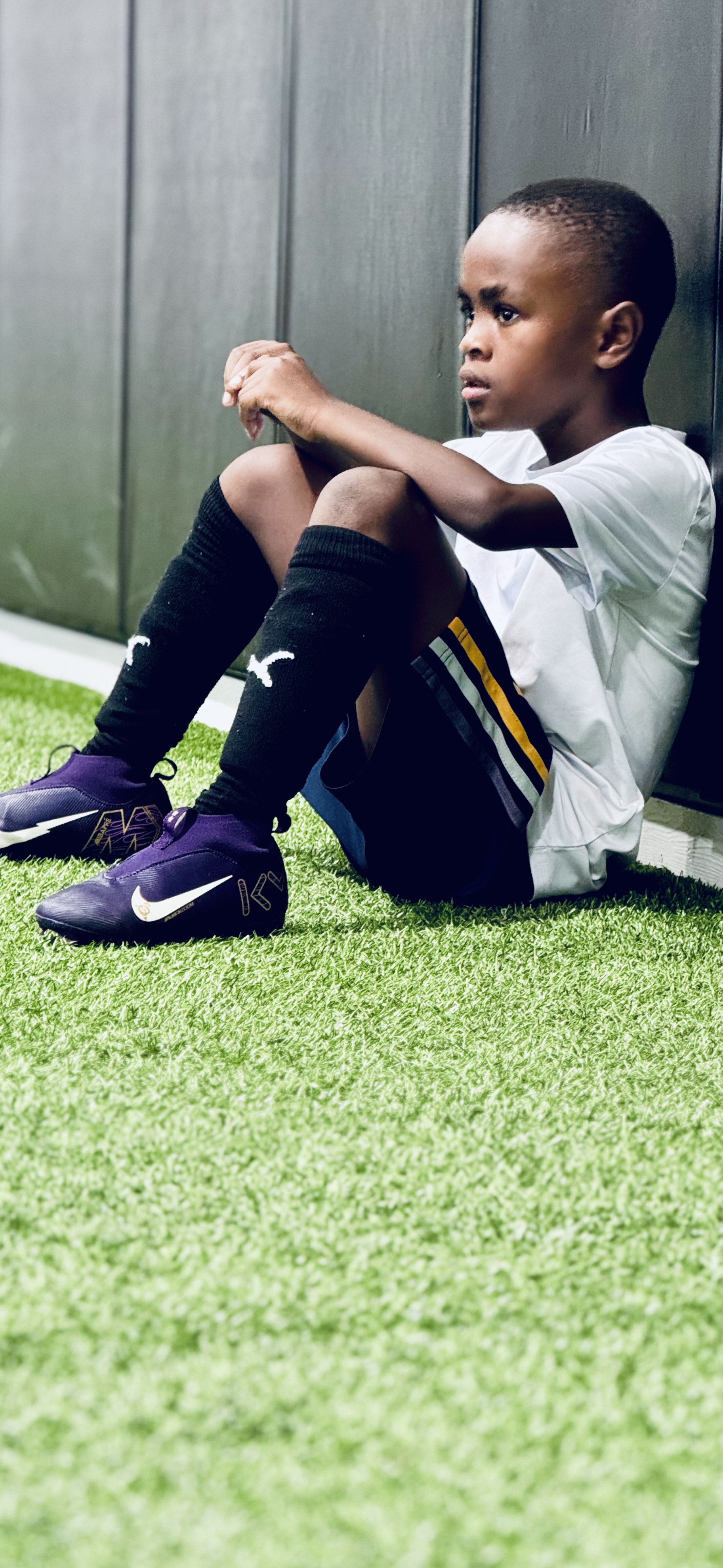 Young player resting