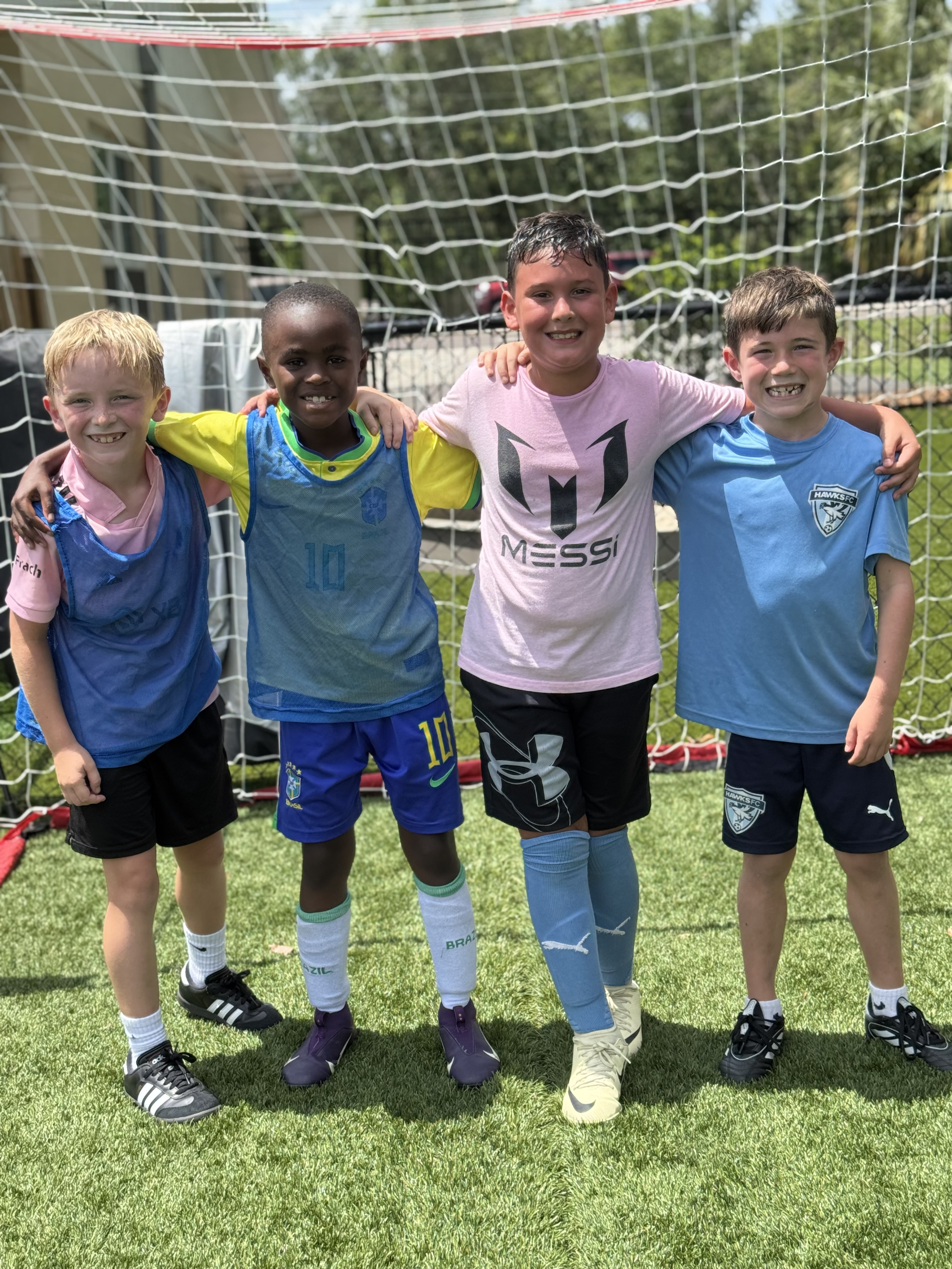 Players posing together